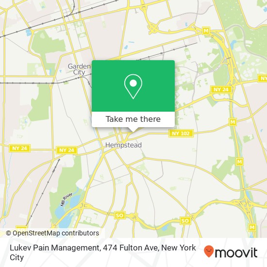 Mapa de Lukev Pain Management, 474 Fulton Ave