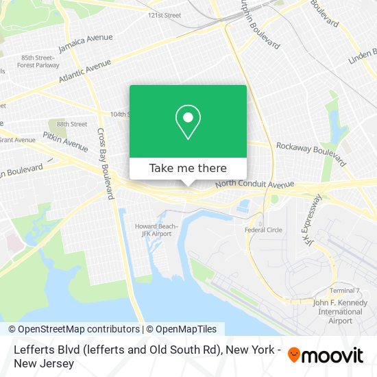 Lefferts Blvd (lefferts and Old South Rd) map
