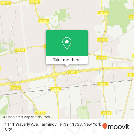 1111 Waverly Ave, Farmingville, NY 11738 map