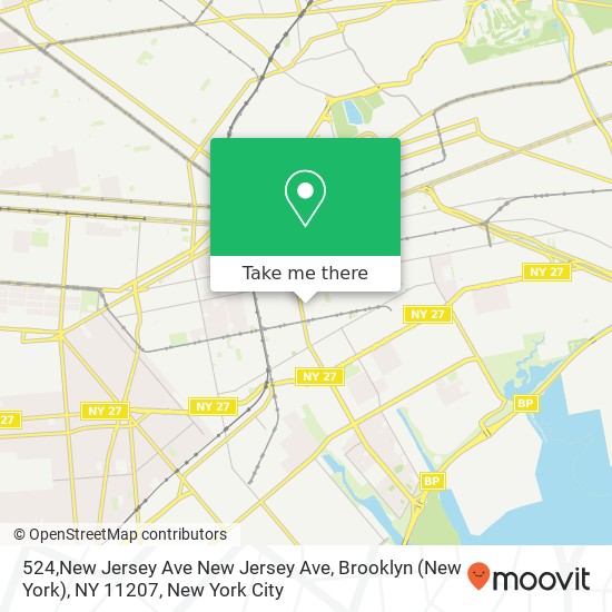 Mapa de 524,New Jersey Ave New Jersey Ave, Brooklyn (New York), NY 11207