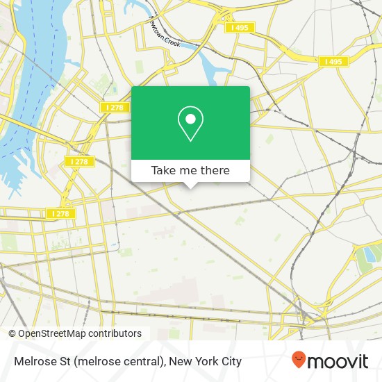 Mapa de Melrose St (melrose central), Brooklyn (New York City), NY 11206