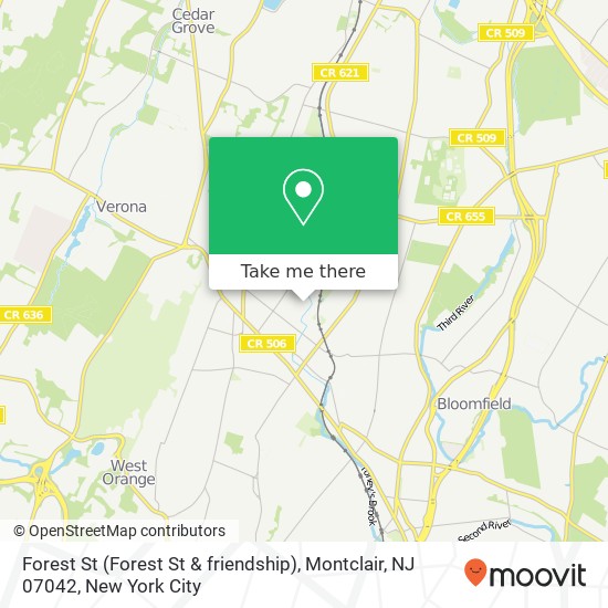 Forest St (Forest St & friendship), Montclair, NJ 07042 map
