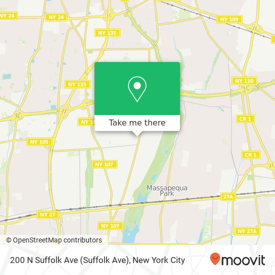 Mapa de 200 N Suffolk Ave (Suffolk Ave), Massapequa, NY 11758