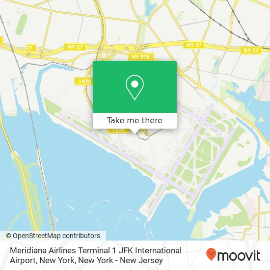 Meridiana Airlines Terminal 1 JFK International Airport, New York map