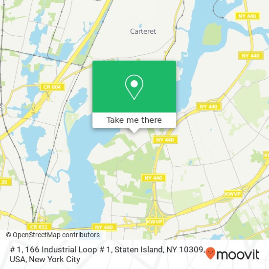 Mapa de # 1, 166 Industrial Loop # 1, Staten Island, NY 10309, USA