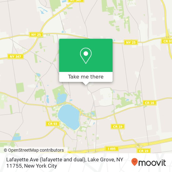 Mapa de Lafayette Ave (lafayette and dual), Lake Grove, NY 11755