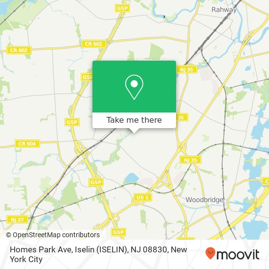 Homes Park Ave, Iselin (ISELIN), NJ 08830 map