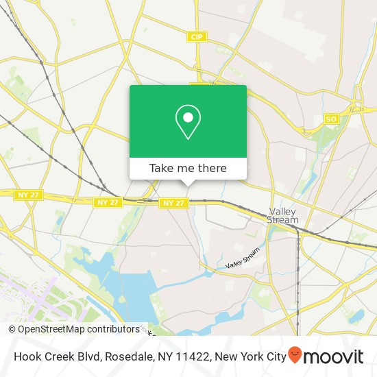 Mapa de Hook Creek Blvd, Rosedale, NY 11422