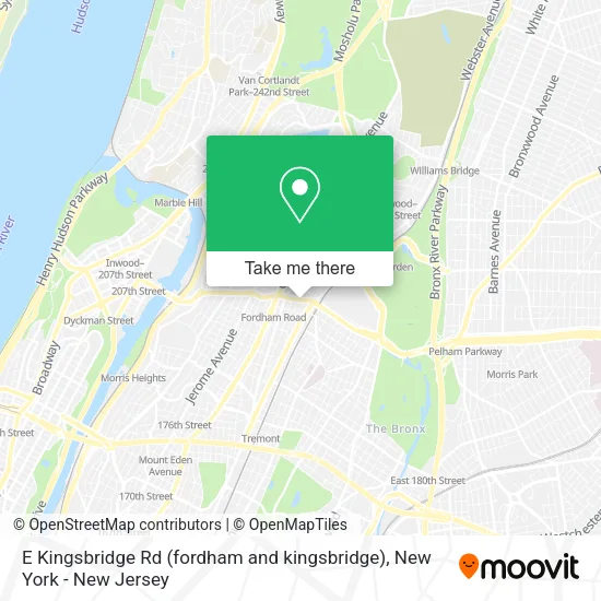 E Kingsbridge Rd (fordham and kingsbridge) map