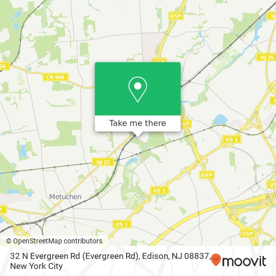 32 N Evergreen Rd (Evergreen Rd), Edison, NJ 08837 map