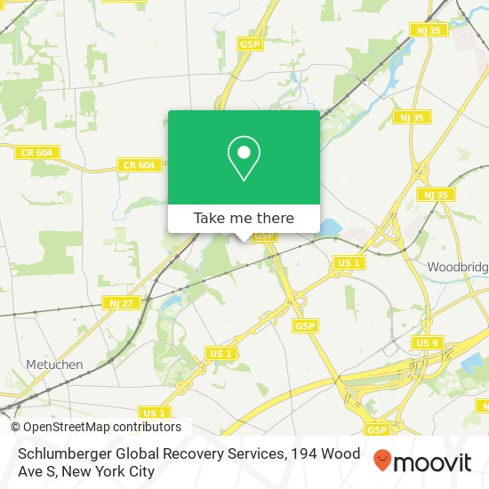 Schlumberger Global Recovery Services, 194 Wood Ave S map