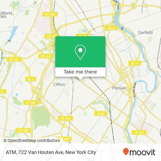 Mapa de ATM, 722 Van Houten Ave