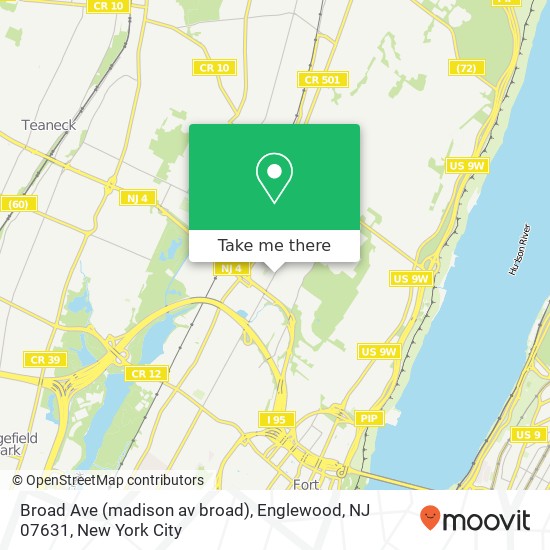 Broad Ave (madison av broad), Englewood, NJ 07631 map