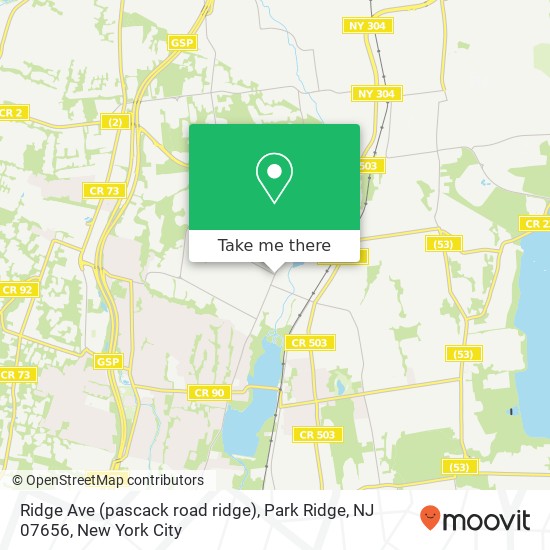 Ridge Ave (pascack road ridge), Park Ridge, NJ 07656 map