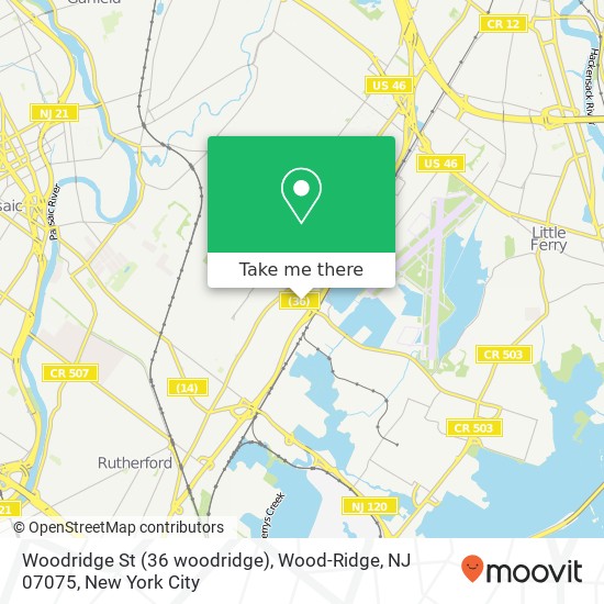 Woodridge St (36 woodridge), Wood-Ridge, NJ 07075 map