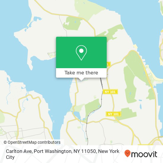 Mapa de Carlton Ave, Port Washington, NY 11050