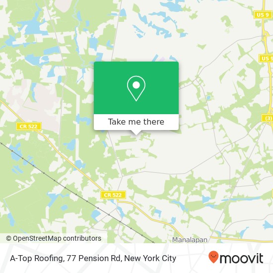 A-Top Roofing, 77 Pension Rd map