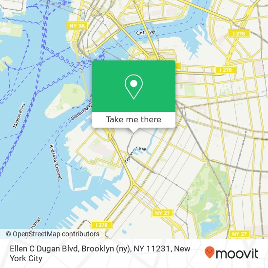 Mapa de Ellen C Dugan Blvd, Brooklyn (ny), NY 11231