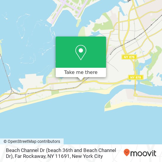 Mapa de Beach Channel Dr (beach 36th and Beach Channel Dr), Far Rockaway, NY 11691