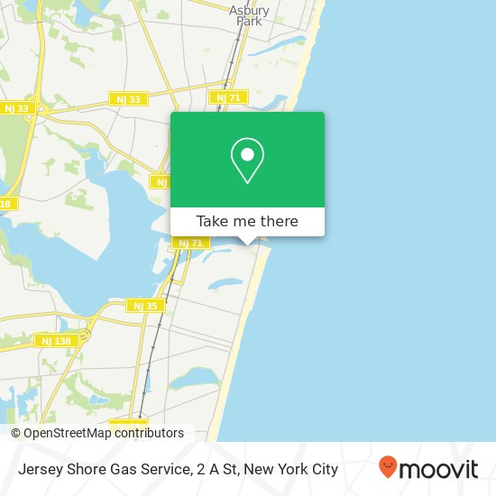 Jersey Shore Gas Service, 2 A St map