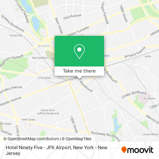 Hotel Ninety Five - JFK Airport map