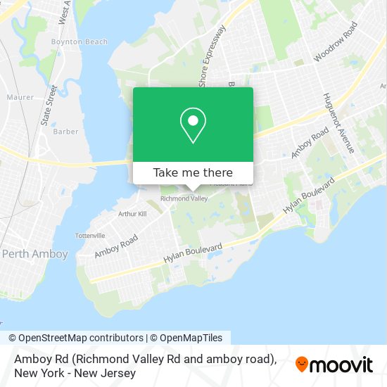 Mapa de Amboy Rd (Richmond Valley Rd and amboy road)
