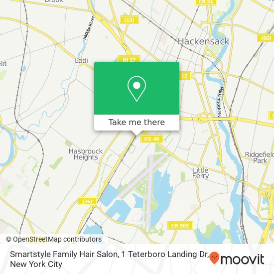 Smartstyle Family Hair Salon, 1 Teterboro Landing Dr map