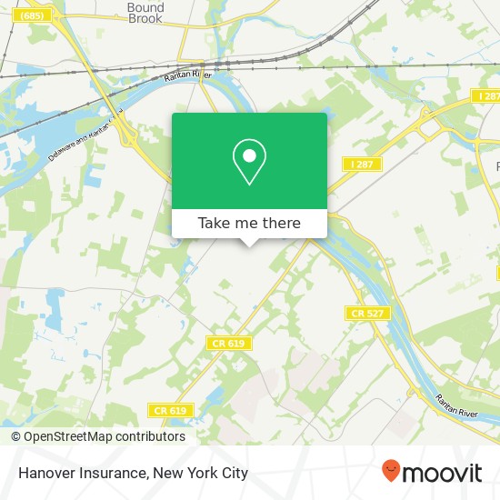 Mapa de Hanover Insurance, 400 Atrium Dr