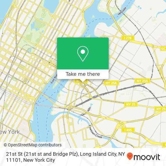 Mapa de 21st St (21st st and Bridge Plz), Long Island City, NY 11101