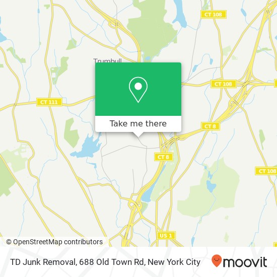 Mapa de TD Junk Removal, 688 Old Town Rd