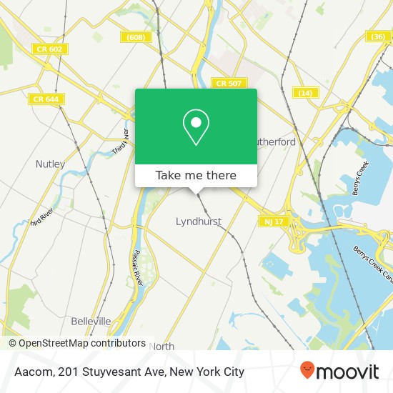 Mapa de Aacom, 201 Stuyvesant Ave