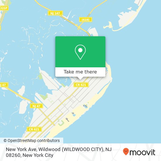 New York Ave, Wildwood (WILDWOOD CITY), NJ 08260 map