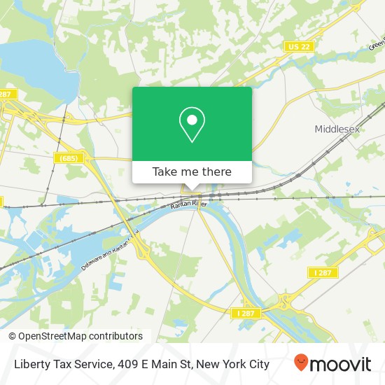 Mapa de Liberty Tax Service, 409 E Main St