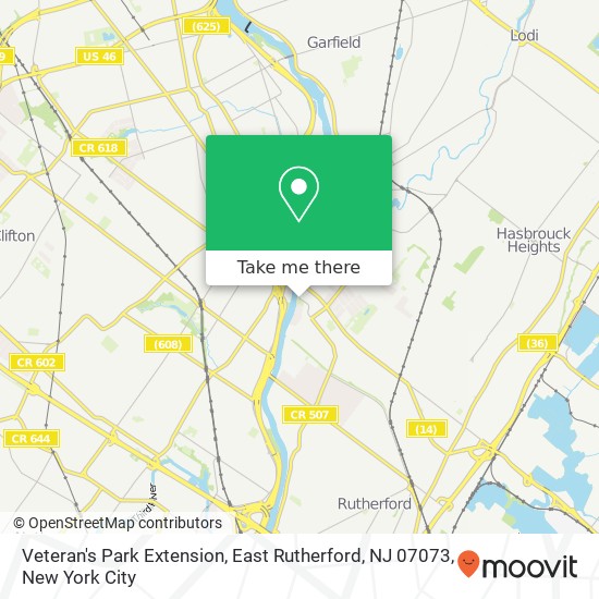 Veteran's Park Extension, East Rutherford, NJ 07073 map