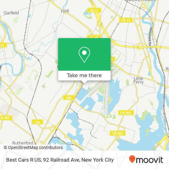 Mapa de Best Cars R US, 92 Railroad Ave