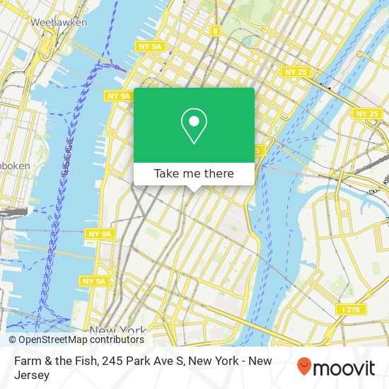Mapa de Farm & the Fish, 245 Park Ave S