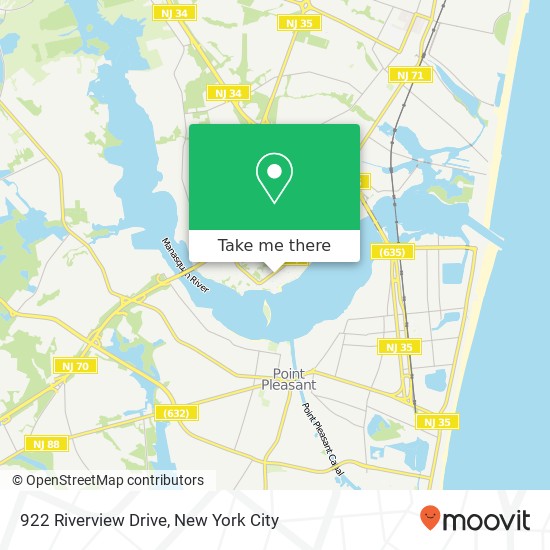Mapa de 922 Riverview Drive