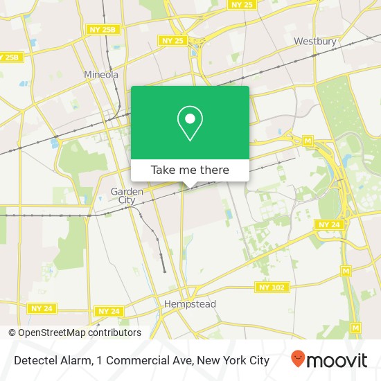 Mapa de Detectel Alarm, 1 Commercial Ave