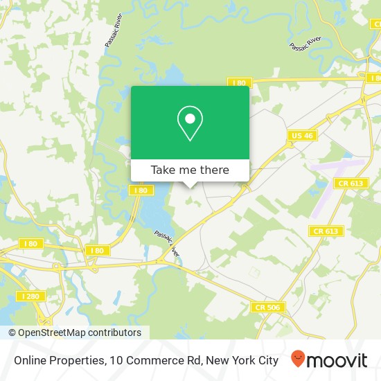 Mapa de Online Properties, 10 Commerce Rd