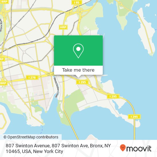 Mapa de 807 Swinton Avenue, 807 Swinton Ave, Bronx, NY 10465, USA