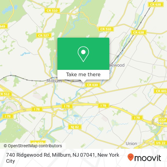 740 Ridgewood Rd, Millburn, NJ 07041 map