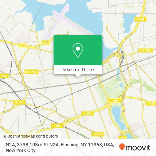 Mapa de N2A, 3738 103rd St N2A, Flushing, NY 11368, USA