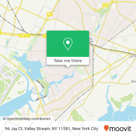 Mapa de 96 Jay Ct, Valley Stream, NY 11581