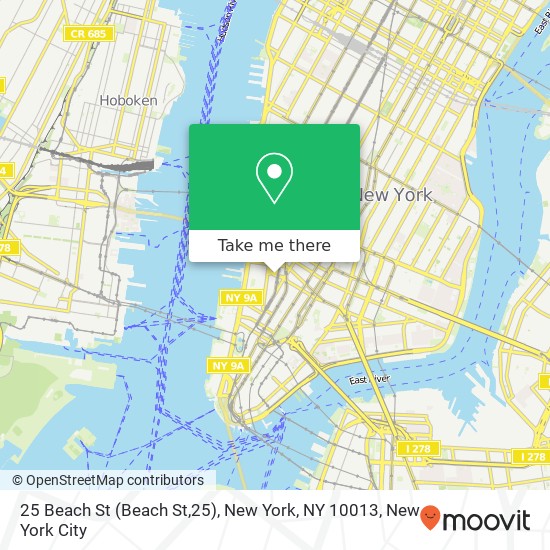 25 Beach St (Beach St,25), New York, NY 10013 map