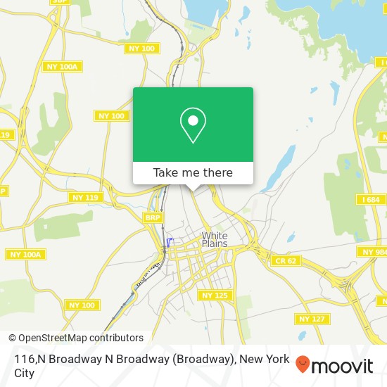 Mapa de 116,N Broadway N Broadway (Broadway), White Plains, NY 10603