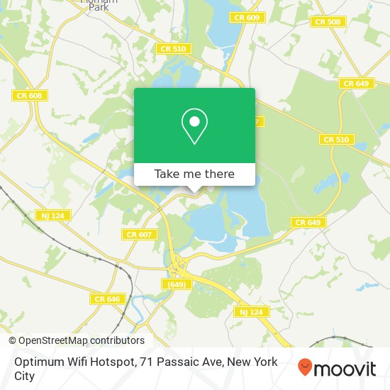 Mapa de Optimum Wifi Hotspot, 71 Passaic Ave