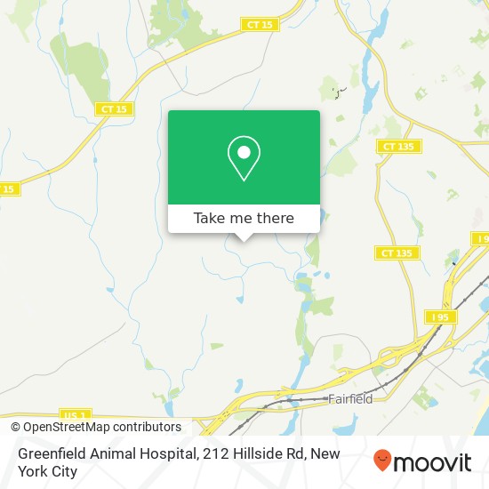 Mapa de Greenfield Animal Hospital, 212 Hillside Rd