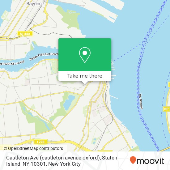 Mapa de Castleton Ave (castleton avenue oxford), Staten Island, NY 10301