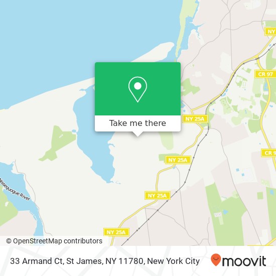 Mapa de 33 Armand Ct, St James, NY 11780