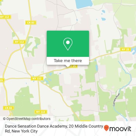 Mapa de Dance Sensation Dance Academy, 20 Middle Country Rd